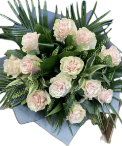 12 Pink Rose Hand tie